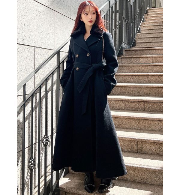 RESEXXY「ショートビーバーウールロングコート」|その他|