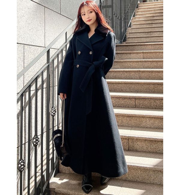 RESEXXY「ショートビーバーウールロングコート」|その他|