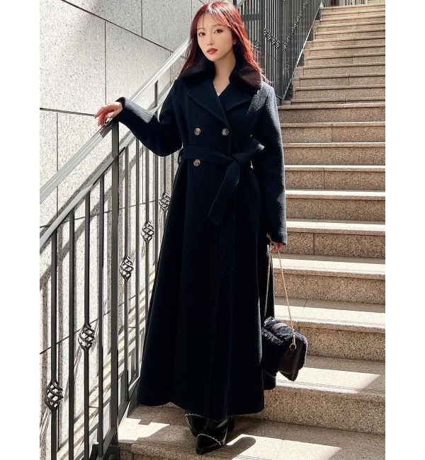 RESEXXY「ショートビーバーウールロングコート」|その他|