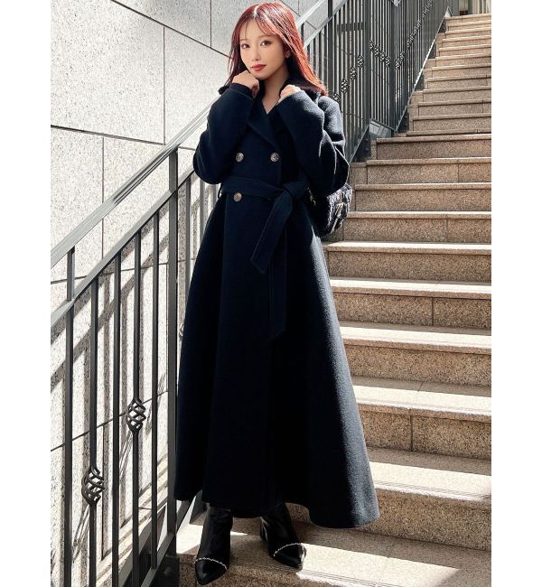 RESEXXY「ショートビーバーウールロングコート」|その他|