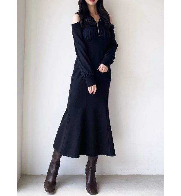 RESEXXY「【追加生産分】レイヤードフーディワンピース」|ワンピース|