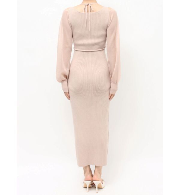 RESEXXY「レースレイヤードリブニットワンピース」|ワンピース|