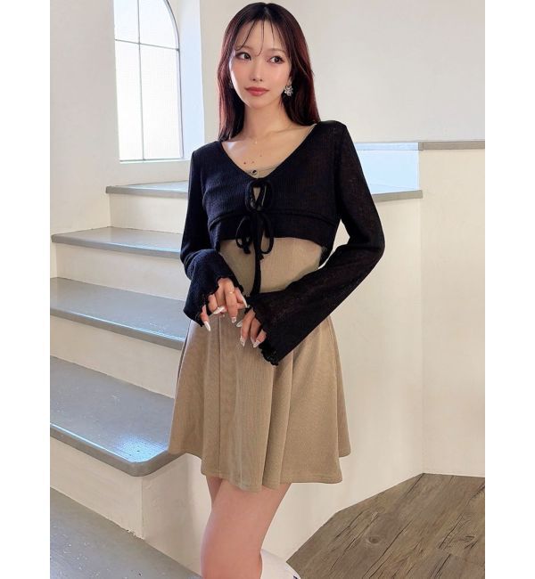 RESEXXY「カットアンサンブルミニワンピース」|ワンピース|