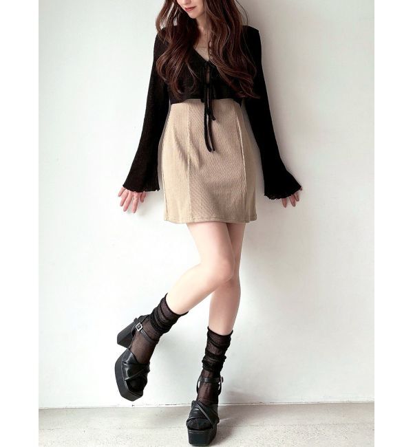 RESEXXY「カットアンサンブルミニワンピース」|ワンピース|