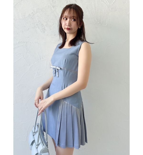 dazzlin「サイドプリーツミニワンピース」|ワンピース|