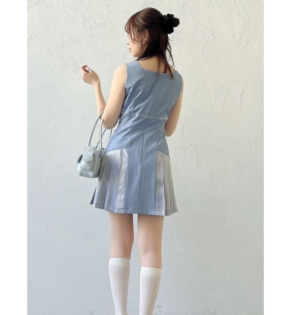 dazzlin「サイドプリーツミニワンピース」|ワンピース|