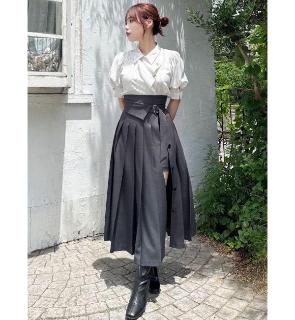 dazzlin「パンツレイヤードプリーツスカート」|スカート|