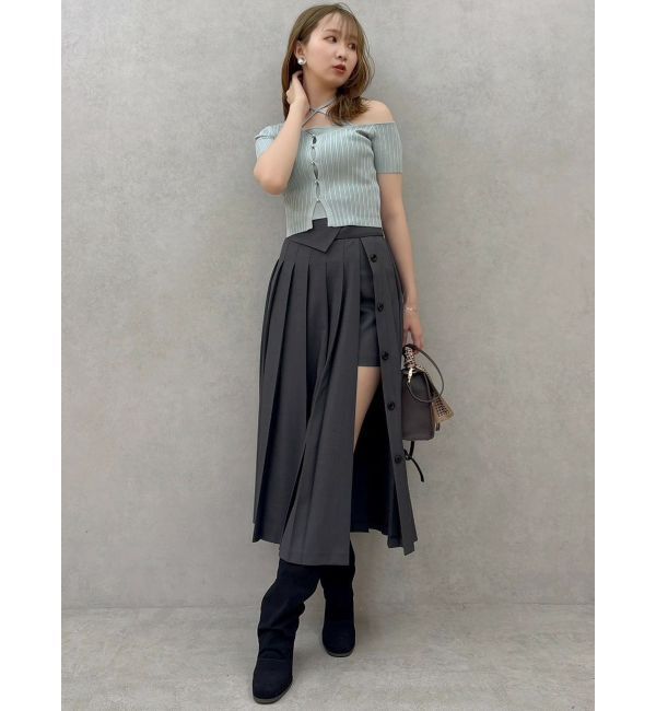 dazzlin「パンツレイヤードプリーツスカート」|スカート|