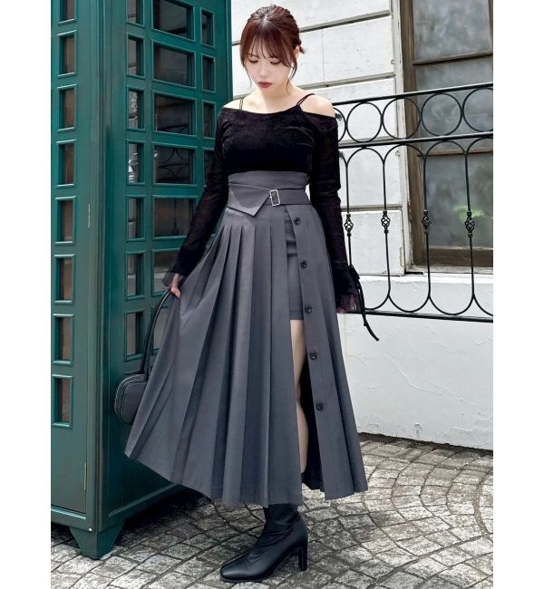 dazzlin「パンツレイヤードプリーツスカート」|スカート|