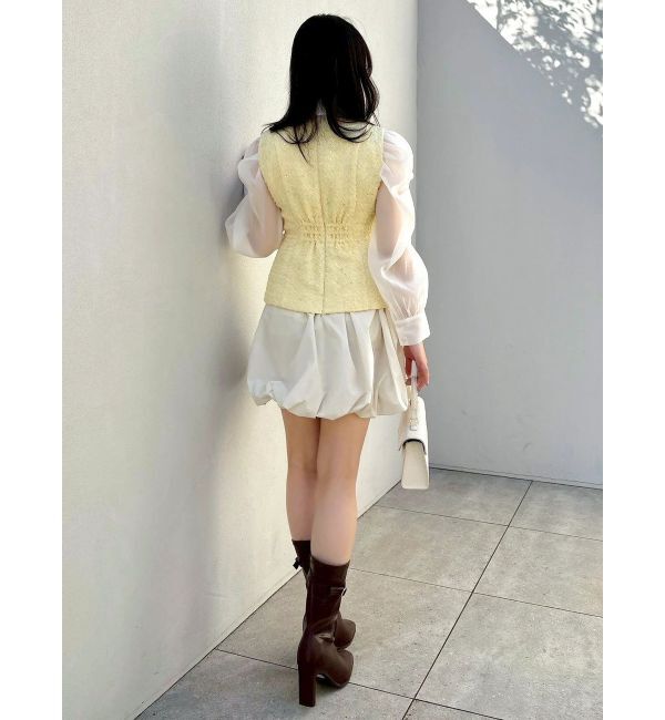 dazzlin「ジレレイヤードコンビミニワンピース」|ワンピース|