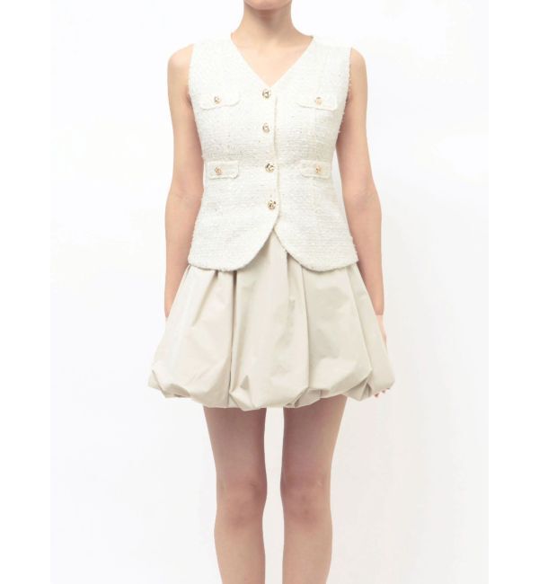 dazzlin「ジレレイヤードコンビミニワンピース」|ワンピース|