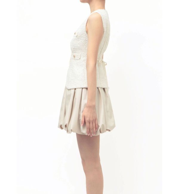 dazzlin「ジレレイヤードコンビミニワンピース」|ワンピース|
