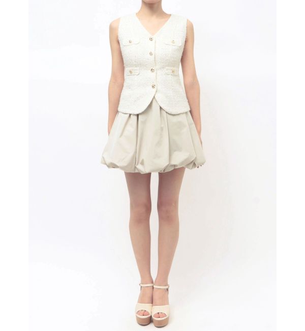 dazzlin「ジレレイヤードコンビミニワンピース」|ワンピース|