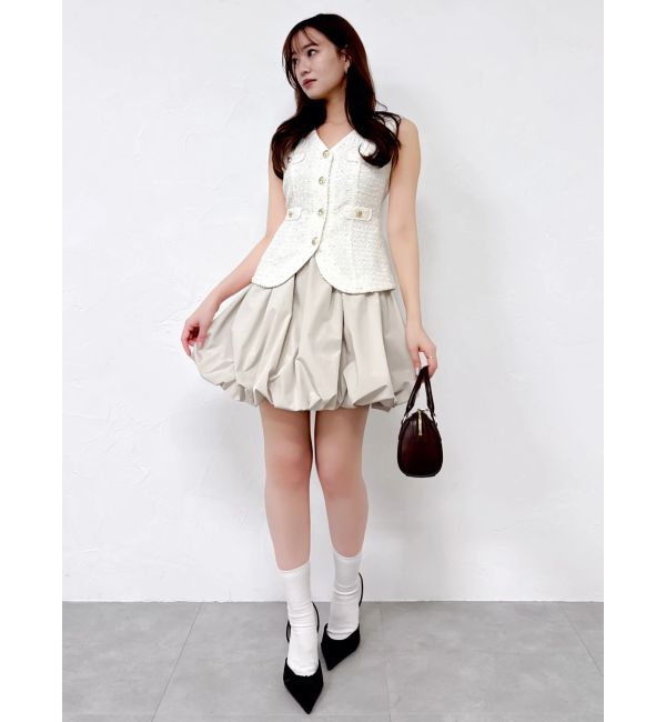 dazzlin「ジレレイヤードコンビミニワンピース」|ワンピース|