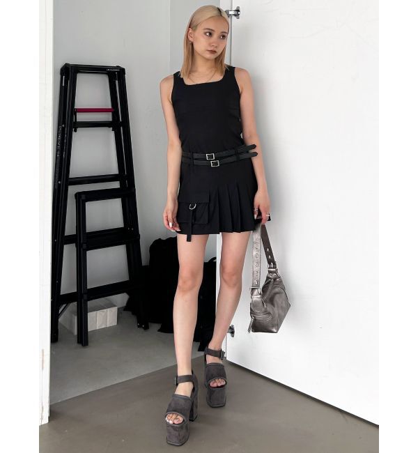 EMODA「ダブルベルトミニワンピース」|ワンピース|