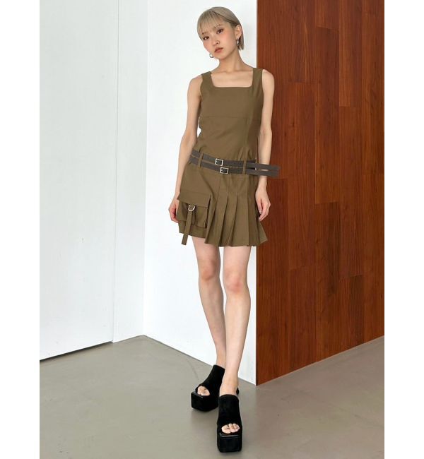 EMODA「ダブルベルトミニワンピース」|ワンピース|