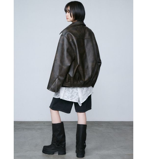 EMODA「ヴィンテージライクデニムハーフパンツ」|デニム|