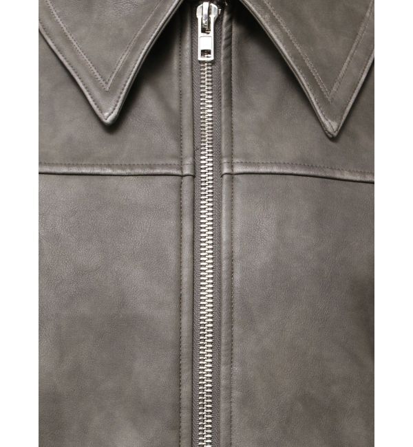 EMODA「フェイクレザーオーバーブルゾン」|ブルゾン・スタジャン|