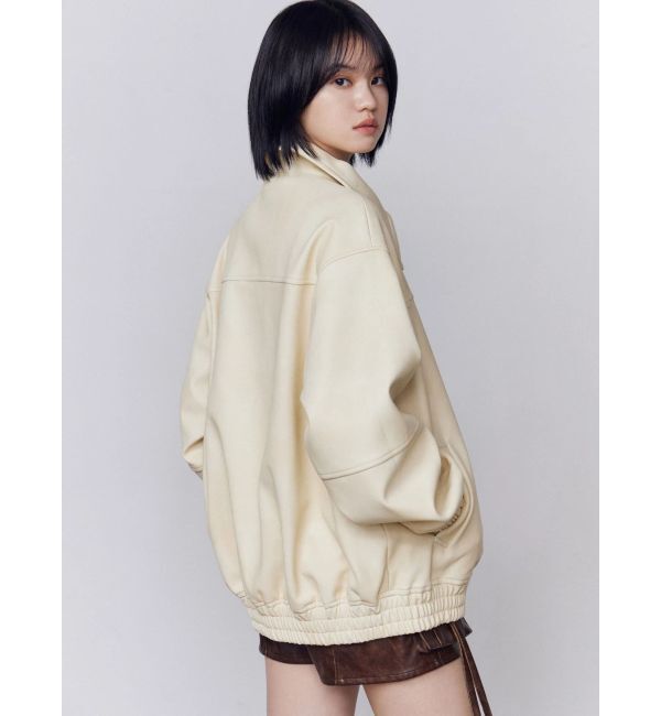 EMODA「フェイクレザーオーバーブルゾン」|ブルゾン・スタジャン|
