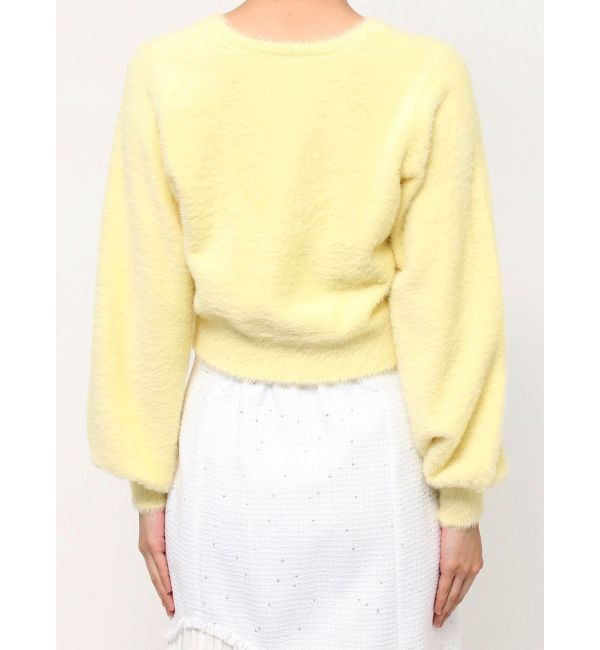 MERCURYDUO「ミニシャギーロングスリーブニットカーディガン」|カーディガン|