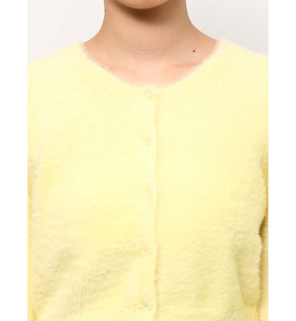 MERCURYDUO「ミニシャギーロングスリーブニットカーディガン」|カーディガン|