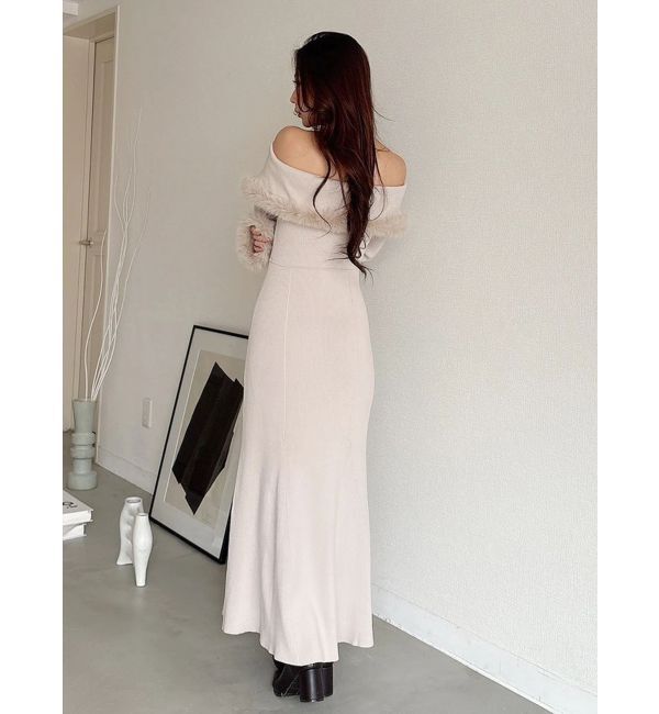 MERCURYDUO「ファートリミングニットワンピース」|ワンピース|