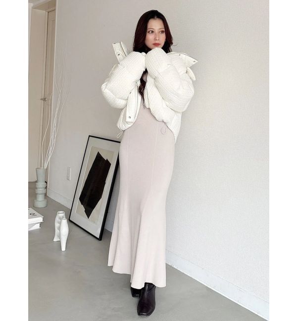 MERCURYDUO「ファートリミングニットワンピース」|ワンピース|