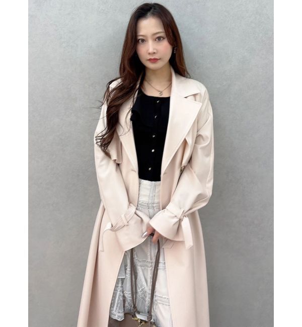 MERCURYDUO「バックチュールトレンチコート」|トレンチコート|