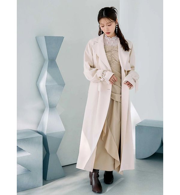 MERCURYDUO「バックチュールトレンチコート」|トレンチコート|