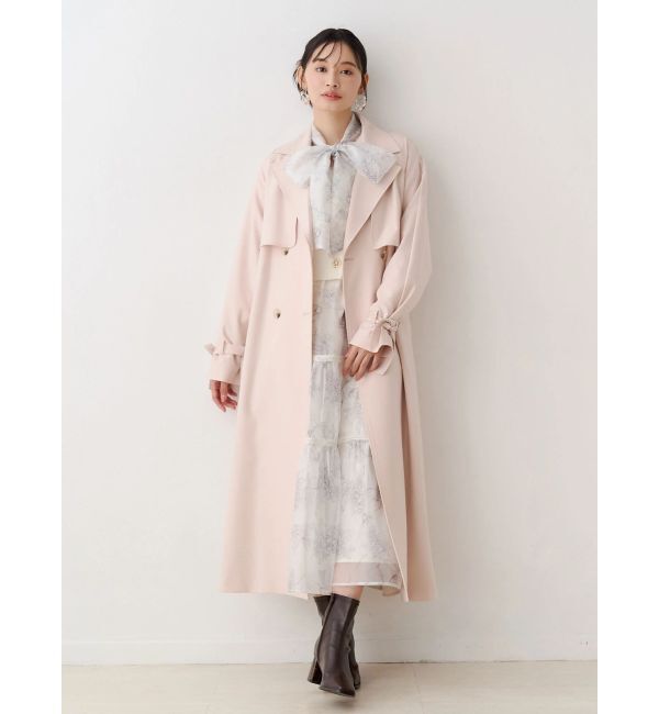 MERCURYDUO「バックチュールトレンチコート」|トレンチコート|ピンク