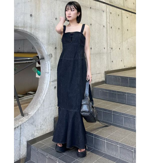 MURUA「デニムジャンパースカート」|ワンピース|
