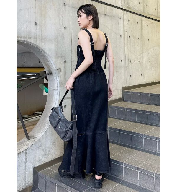 MURUA「デニムジャンパースカート」|ワンピース|