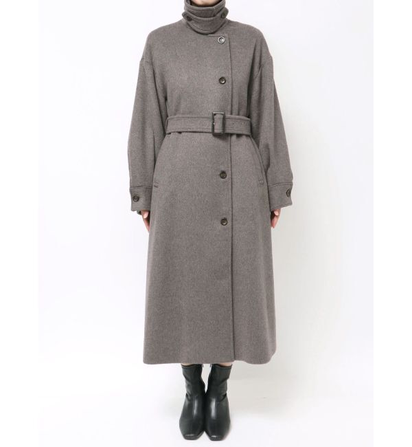 MURUA「スタンドネックダブルカラーコート」|ステンカラーコート|