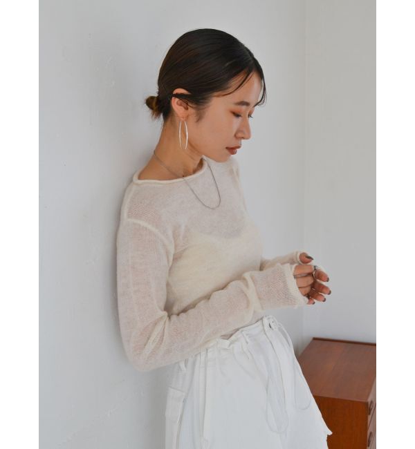 Ungrid「モヘア混シアーニット」|ニット・セーター|オフホワイト