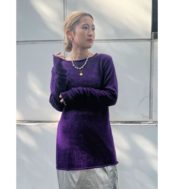 Ungrid「モヘア混シアーニット」|ニット・セーター|パープル