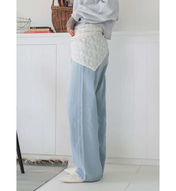 Ungrid「ライトオンスストレートデニム」|デニム|