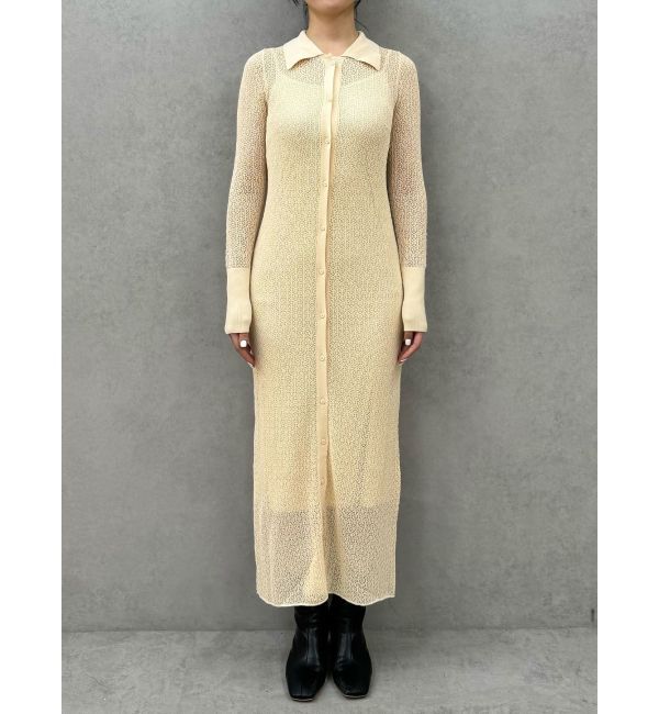 LAGUNAMOON「オープンワークパターンカラーニットワンピース」|ワンピース|