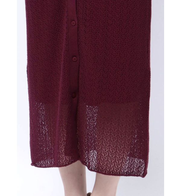 LAGUNAMOON「オープンワークパターンカラーニットワンピース」|ワンピース|