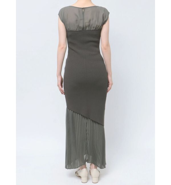 LAGUNAMOON「シフォンプリーツニットドッキングワンピース」|ワンピース|