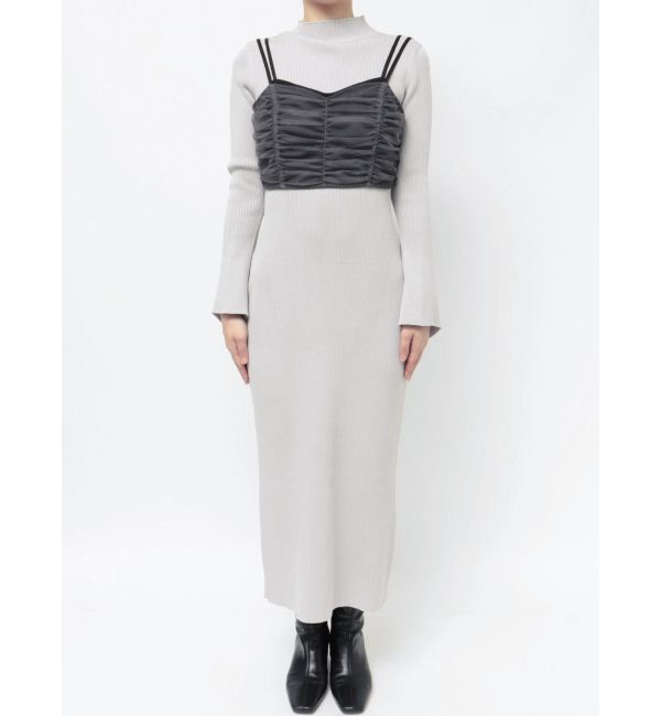 LAGUNAMOON「チュールビスチェセットニットワンピース」|ワンピース|