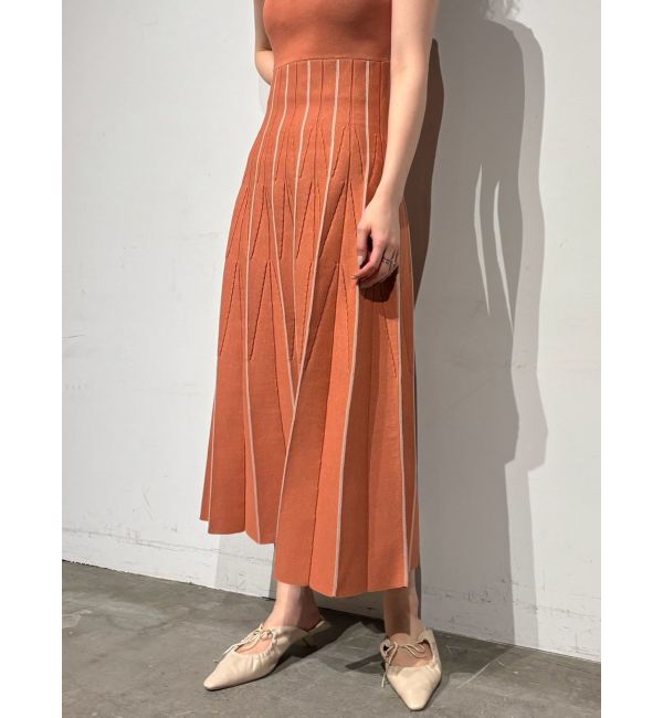 LAGUNAMOON「ジオメトリックフォルムニットワンピース」|ワンピース|