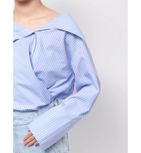 LAGUNAMOON「アシンメトリーカラーカシュクールシャツ」|シャツ・ブラウス|