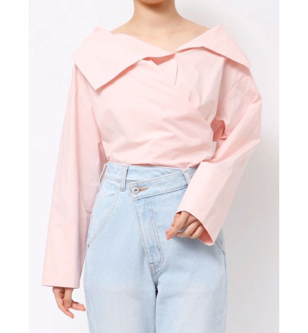 LAGUNAMOON「アシンメトリーカラーカシュクールシャツ」|シャツ・ブラウス|