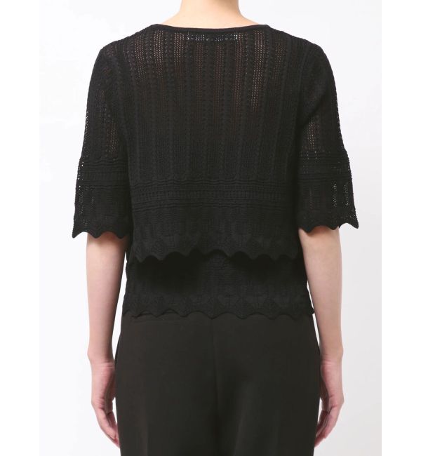 LAGUNAMOON「スカラップヘムレースニットアンサンブル」|ニット・セーター|