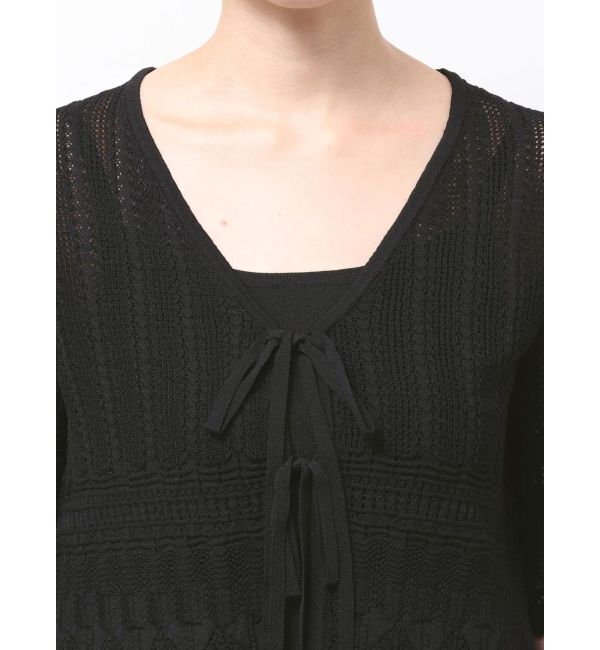 LAGUNAMOON「スカラップヘムレースニットアンサンブル」|ニット・セーター|