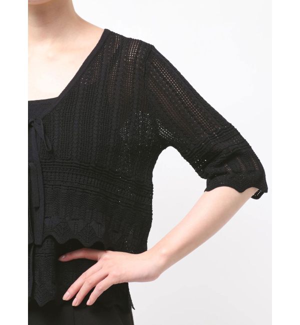 LAGUNAMOON「スカラップヘムレースニットアンサンブル」|ニット・セーター|