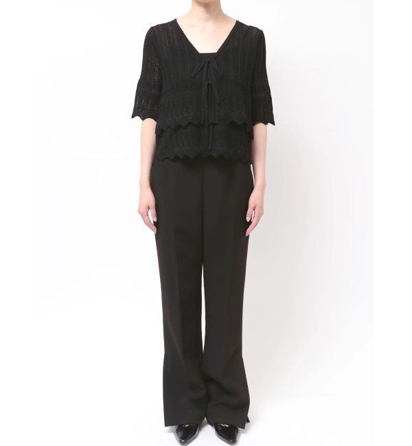 LAGUNAMOON「スカラップヘムレースニットアンサンブル」|ニット・セーター|