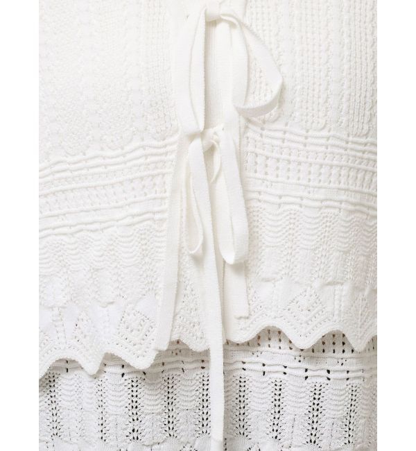 LAGUNAMOON「スカラップヘムレースニットアンサンブル」|ニット・セーター|