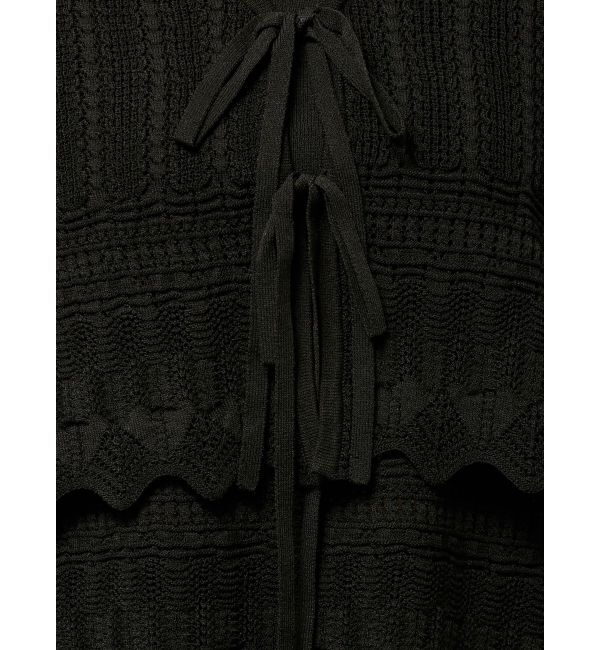 LAGUNAMOON「スカラップヘムレースニットアンサンブル」|ニット・セーター|