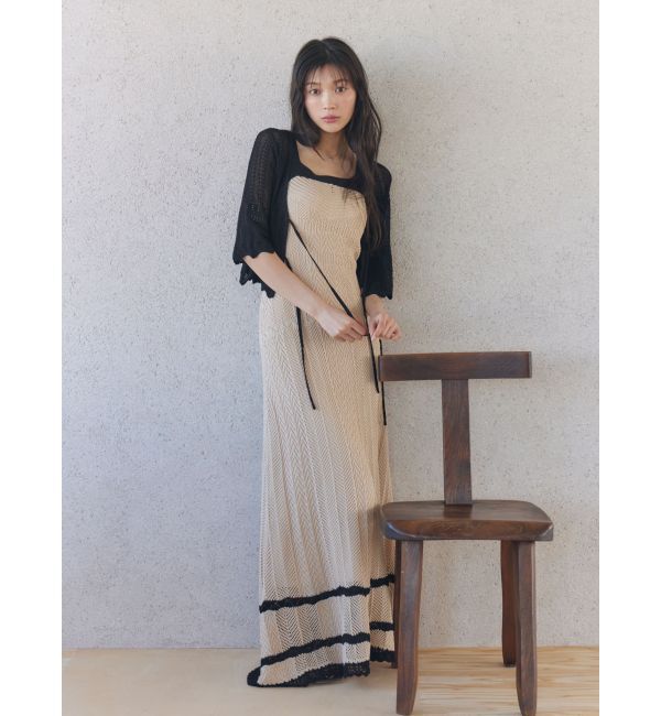 LAGUNAMOON「スカラップヘムレースニットアンサンブル」|ニット・セーター|